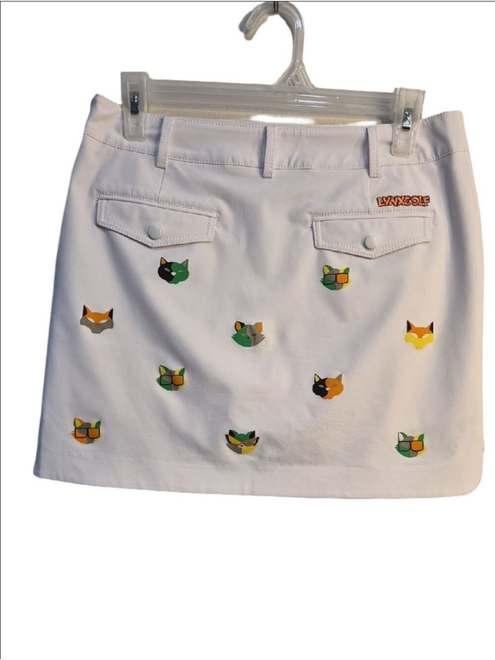 White Cat Pattern Golf Skort